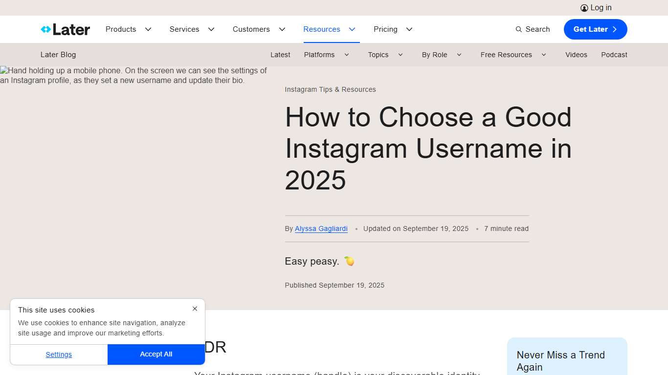 How to Choose a Good Instagram Username in 2025